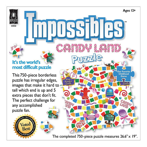 Bepuzzled | Hasbro Juego Candyland Impossibles Puzzle, Ba...