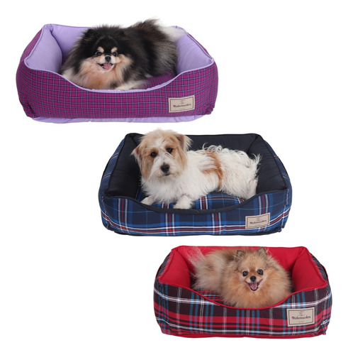 Cama Cachorro Caminha Pet Dupla Face Xadrez Deluxe - Tam G