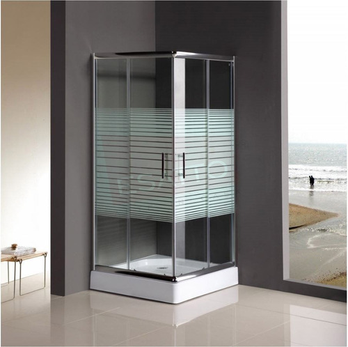 Imagen 1 de 4 de Esatto® Cancel Baño Cuadrado Con Base 90x90x195 Ca-008r