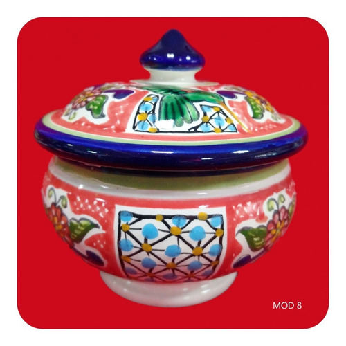 Imagen 1 de 2 de Alhajero De Talavera Poblana Acabado Fino Color M8 Lhj