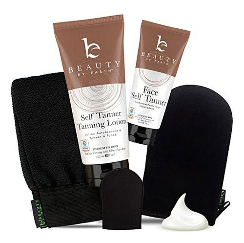 Cuerpo Bronceadores - Self Tanner Bundle With Applicator - T