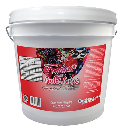 Fondant Ma Baker Sabor Frutos Rojos 5 Kg