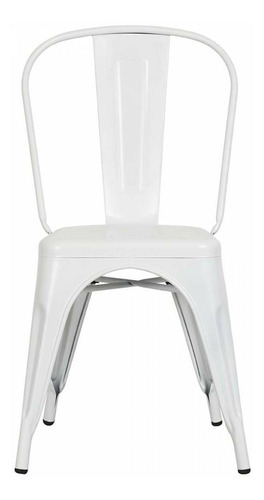 Silla de comedor Empoli Tolix, estructura color blanco, 1 unidad