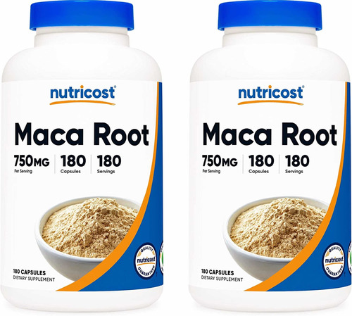 Maca Negra Cápsulas Nutricost 2 Frascos 360capsulas