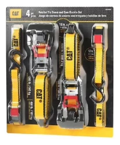 Kit De 4 Tensores De Matraca 5 X 16 Ergonomicos Caterpillar1