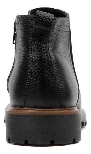 Botin Para Hombre Piel Casual Punto Alto 3067 Negro 25-29