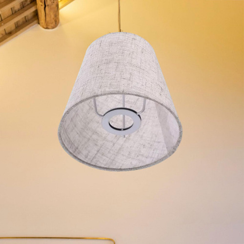 Pantalla De Arpillera De Tela Con Enchufe E14, Lámpara Gris