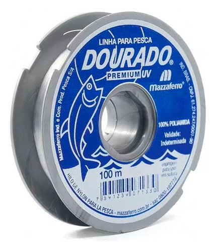 Linha Mono Dourado Premium 0,40mm 17,2lbs 100m - Mazzaferro