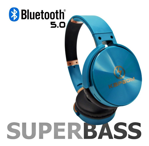Fone De Ouvido Estéreo Sem Fio Extra Bass Bluetooth Azul