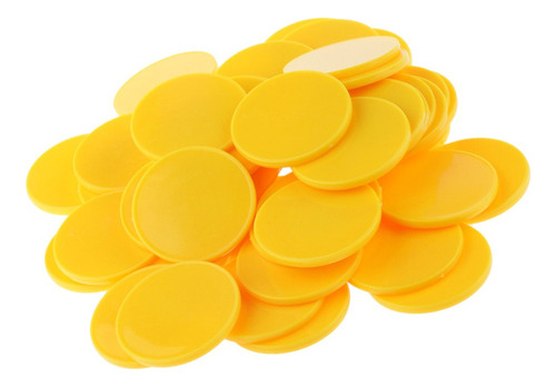 Shaoke 50pcs Casino De De La Viruta Arte Diy 40mm Amarillo