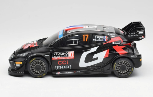 Toyota Gr Yaris Rally Montecarlo 2024 #17 S.ogier. Ixo 1/18 Negro