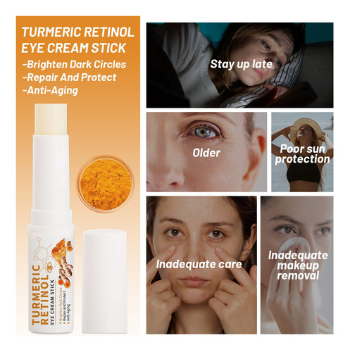 Crema De Ojos U Turmeric En Barra Hidratante Y Desalinizante
