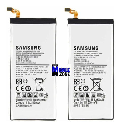 Imagen 1 de 1 de Batería Pila Samsung A5 2015 A500 Certificada