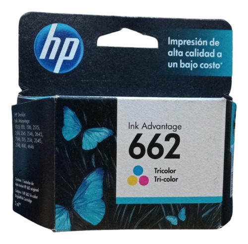 Cartucho Hp 662 Tricolor Original Cz104al