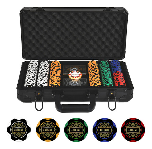 Artgame 14 Gram Clay Poker Chip Set For Texas Holdem, 30.