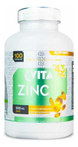 Zinc 100 Cápsulas Vita 43 Supplements