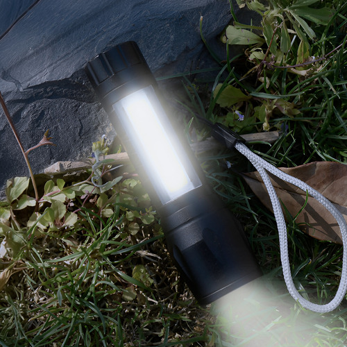 Linterna Mini Led Aluminio Doble Luz Batería Recargable
