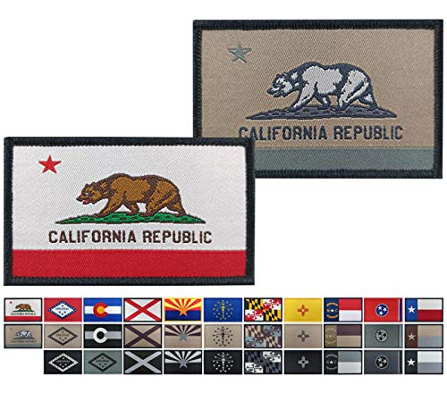 Jbcd Paquete De 2 Parches De Bandera De California, Banderas