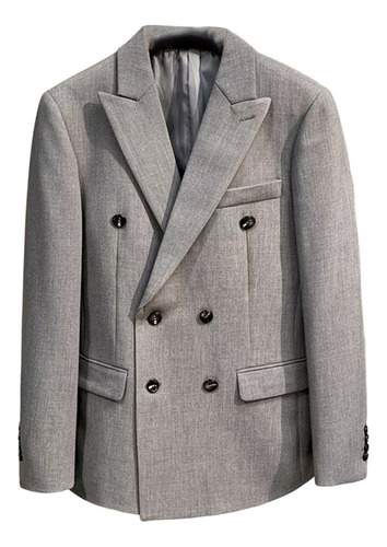 Chaqueta Tipo Blazer Para Hombre, Casual, Cuello Con Dos Bot