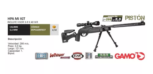 Rifle aire comprimido GAMO Nitro Piston HPA Mi – Calibre 5.5 mm – Igoa