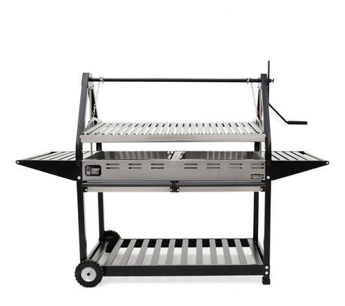 Hobby Grill Asador De Carbon Pampa Iii Chef Acero Inoxidable Color Plateado
