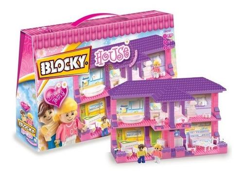 Blocky House 4 Ambientes - Casa Bloques Juguete - Didácticos