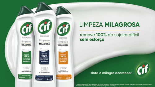 Limpador Multiuso Cremoso Cif Original 450ml - Caixa Com 12