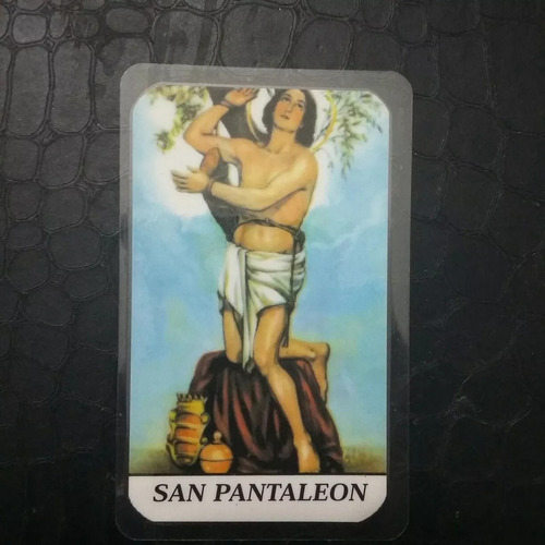 Estampita De San Pantaleon Plastificada