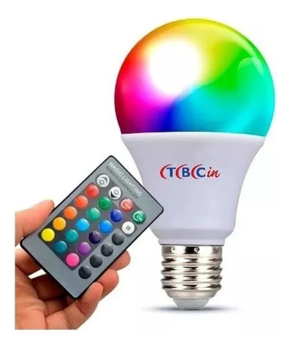 Lampara Bulbo Led Rgb Con Control Remoto 3w Tbcin *