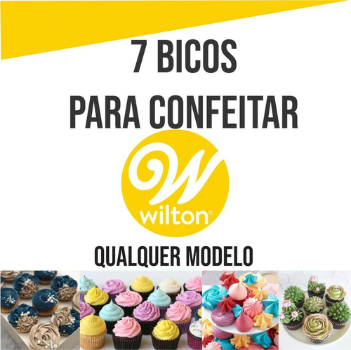 7 Bicos Wilton De Confeitar Bolos Original  Profissional