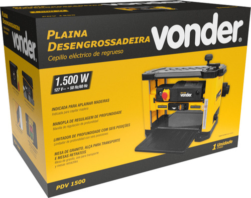 Plaina Desengrossadeira Pdv 1500 127 V Vonder