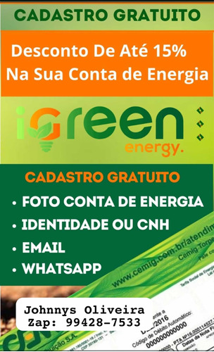 Energia Limpa, Desconto De Até 15% Na Conta De Energia