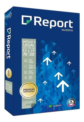 Resma De Papel Oficio Report Premium Colorlock 75gr X 500h Color Blanco