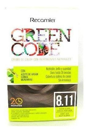 Kit Tinte Recamier Green Code Naturales Rubio Claro Cenizo P