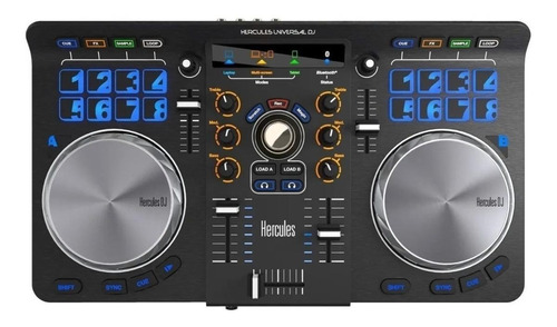 Controlador DJ Hercules Universal DJ negro de 2 canales 100V/240V