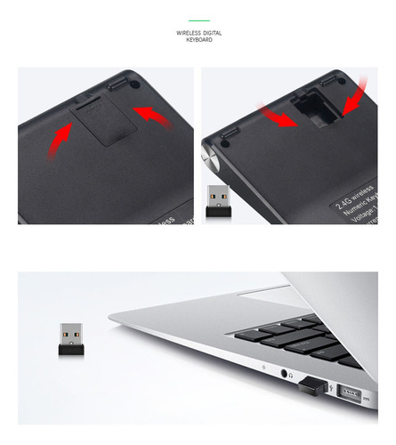 Para Teclado Numérico Sem Fio 2.4g Extensões De Teclado De
