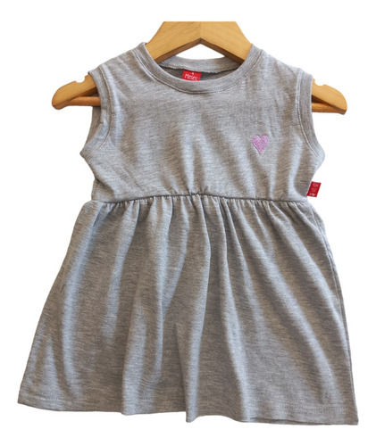 Vestido Nena Solero Musculosa Gris Claro