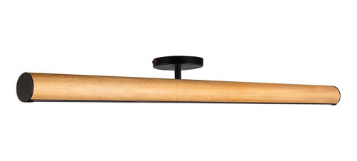 Plafon Aplique Led Integrado Alta Potencia Diseño Buena Luz Estructura Negro / Luz Cálida