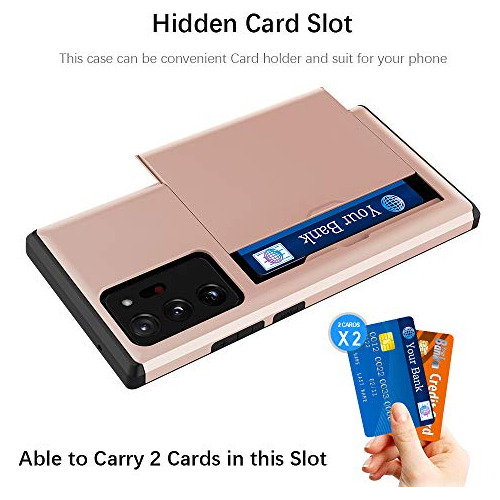 Funda Para Galaxy Note 20 Ultra Rosa Dorado Hybrid Doble -02