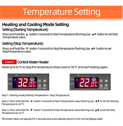 Termostato Controlador De Temperatura Digital Stc-3000,