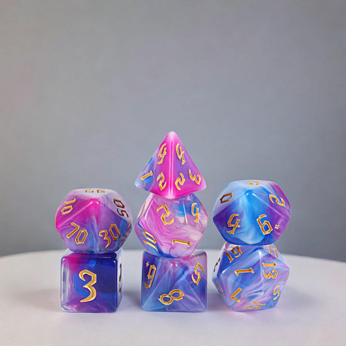6 Juego De Dados Poliédricos Para Juegos De Rol, Azul
