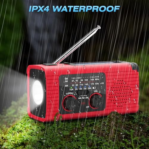 Radio Meteorolgica Noaa 2 Pack Con Cargador Solar Y Usb
