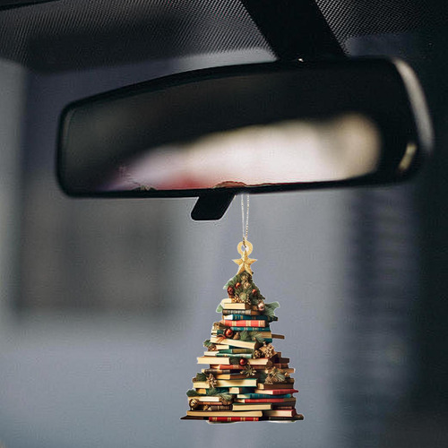 2 Adorno Colgante Navideño Para Espejo Retrovisor De Libro