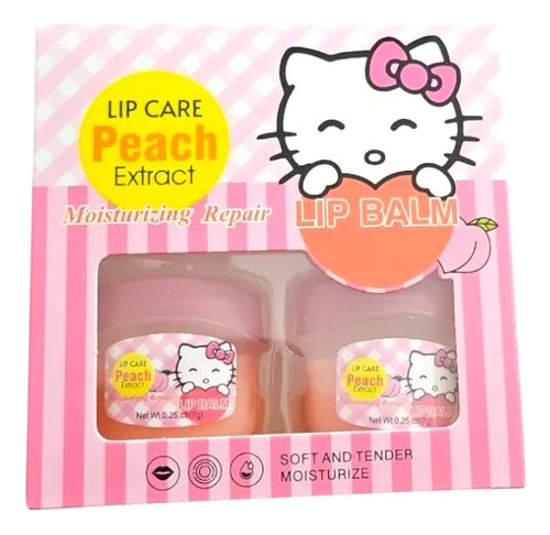 4 Lip Balms Sabor Durazno Hidratante Balsamo Labios