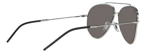 Gafas De Sol Aviator Reverse Silver Espejados Ray-ban Color Azul - M Color Del Armazón Gris - M