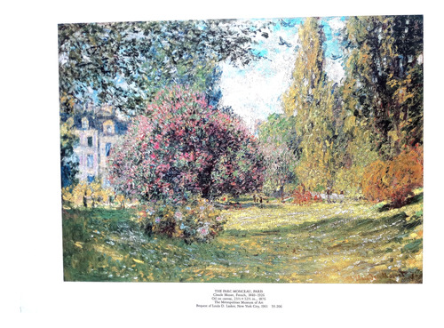 Lámina The Parc Monceau, Paris - Monet - Imp En U.s.a