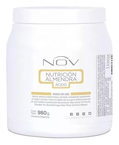 Nutricion Nov Almendras Acida X 980 Gr