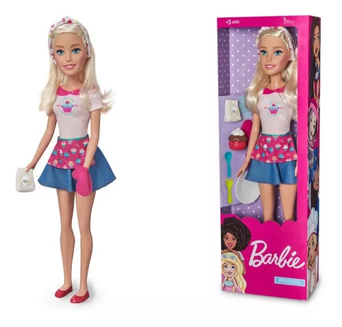 Huérfano Currículum Credo Barbie Muñeca Articulada Pastelera Accesorios 70cm Grande | Envío gratis