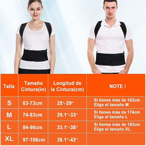 7p Corrector De Postura Ajustable Para Espalda Y Clavícula