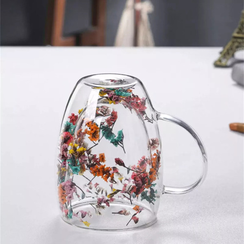 Tazas De Café Con Leche De Vidrio Caseras De Doble Capa